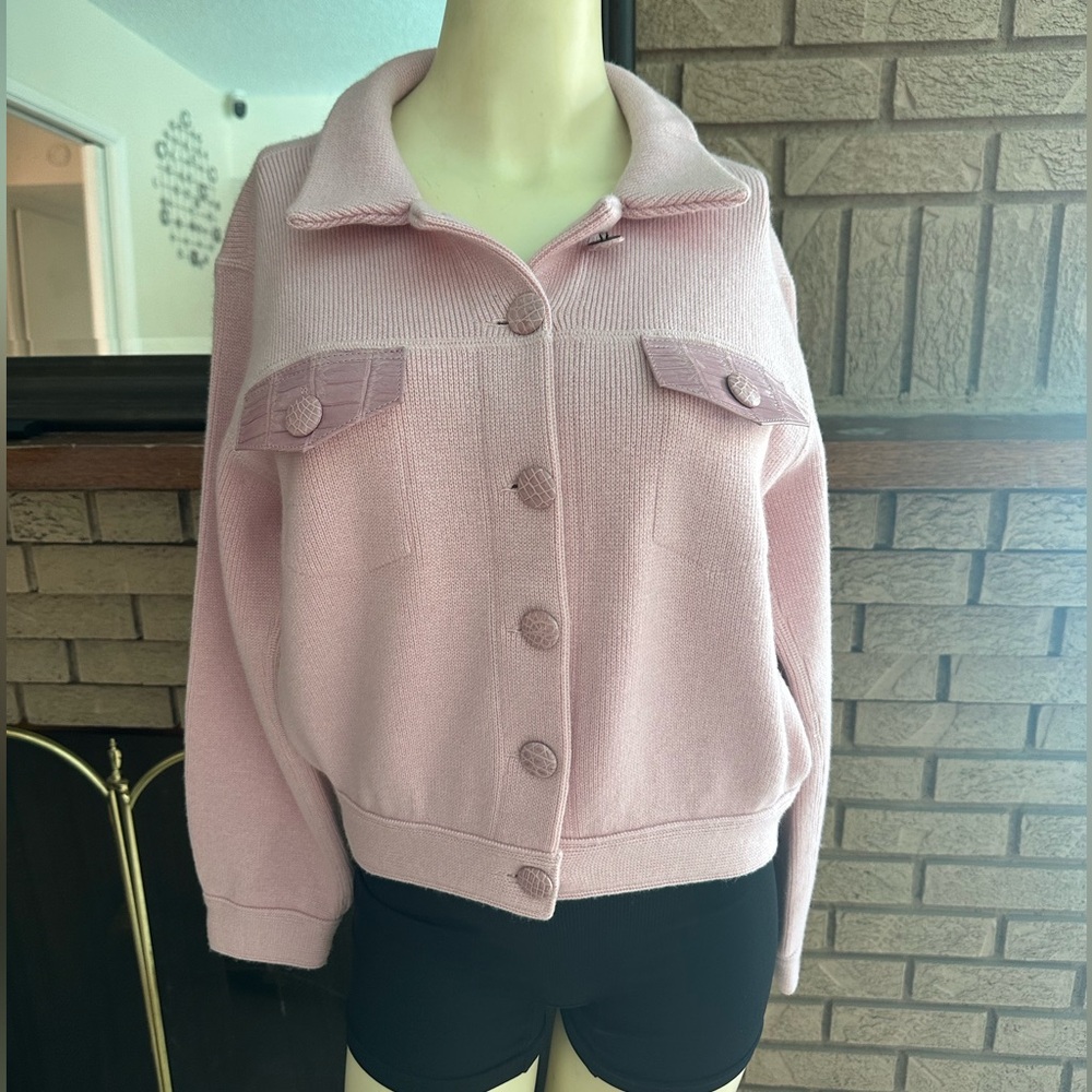 TITTI DELL ‘ACQUA 100% cashmere Elegant Pink Bomber Jacket